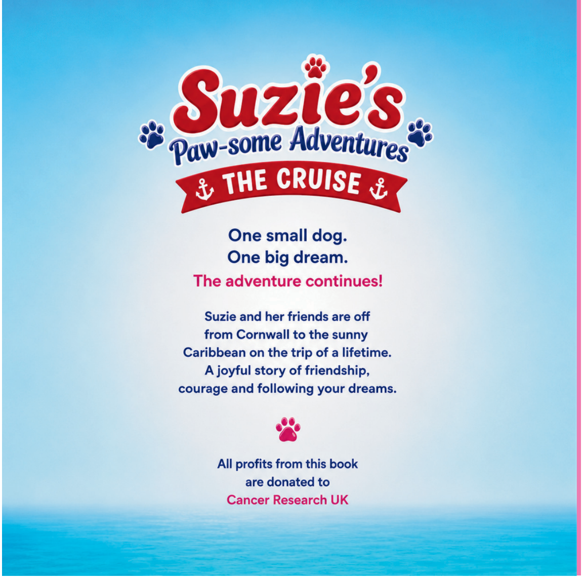 Back cover of Suzie’s Paw-some Adventures: The Cruise